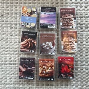 9 New Scentsational fall misc wax cubes cotton candy pumpkin cinnamon caramel